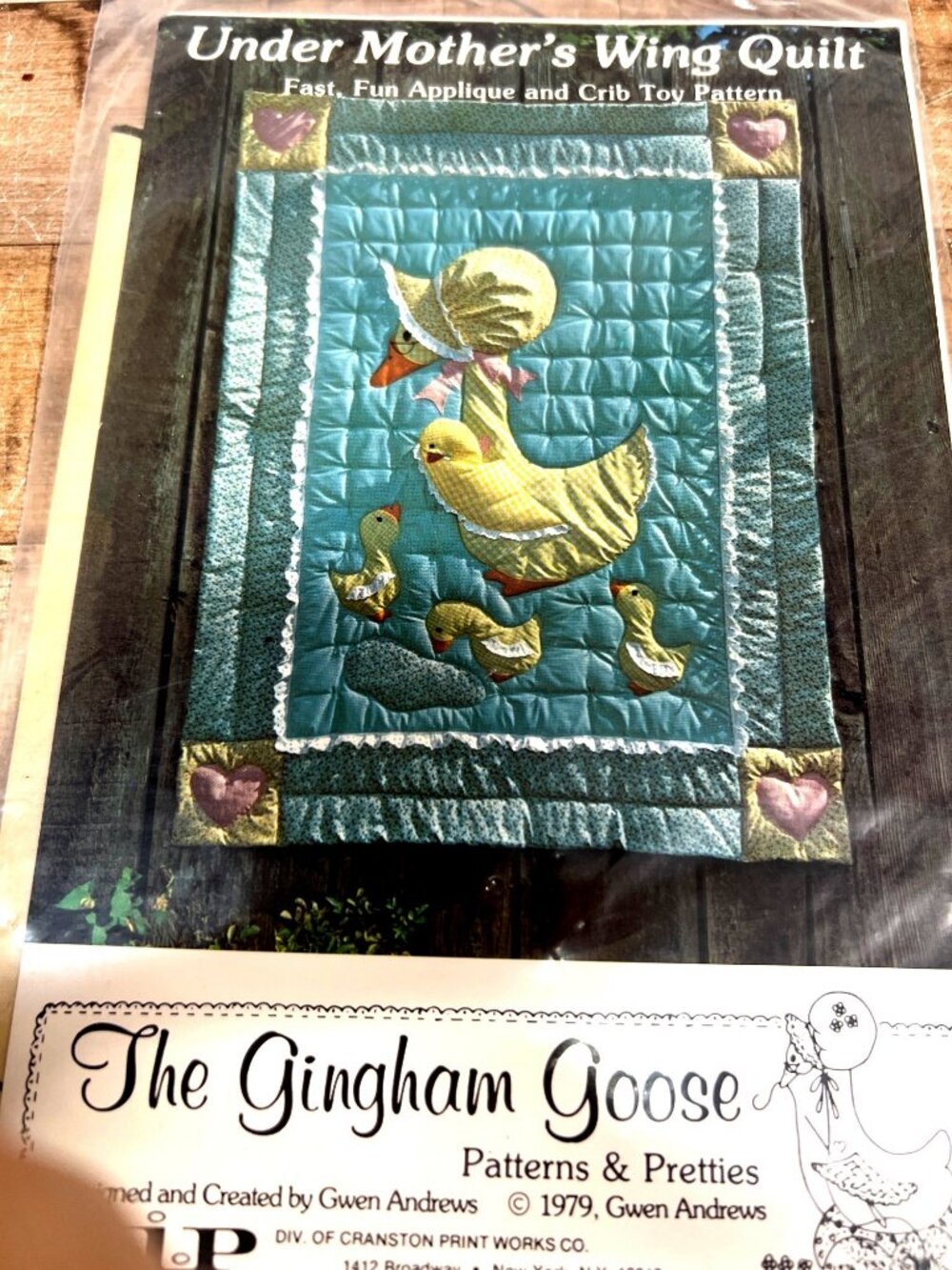 Under Mothers Wing Quilt Pattern By The Gingham Goose 42"x58"